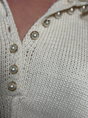 Cream Pearl Sweater