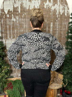 DOORCRASHER - Leopard Bomber Jacket - Black - Final Sale