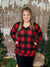 DOORCRASHER - Buffalo Plaid Vneck Tunic Top  (Small - 3X) - Final Sale