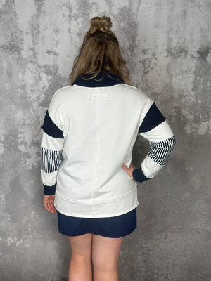 Nautical Collared Sweatshirt