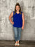 Summer Scalloped Tank  - Blue