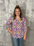 The Wrinkle Free Lizzie Top - Geo Abstract (SMALL LEFT) FINAL SALE