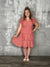 Dark Coral Tiered Ruffle Dress (Small - 3X)