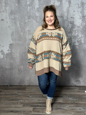 Aztec Panel Sweater