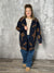 Navy Aztec Cardigan - Curvy Only