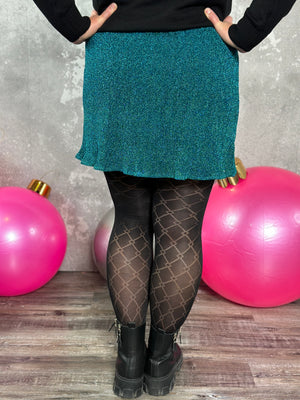 Tinsel Skirt - Teal