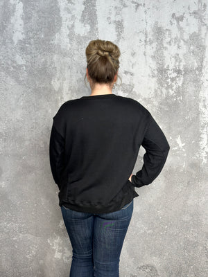 Basic Black Knit Long Sleeve - (Small - 3X)