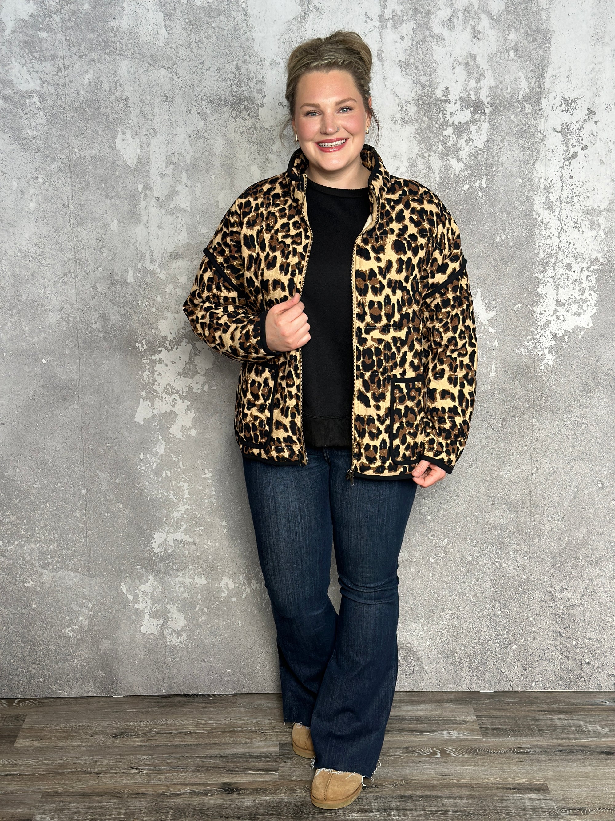 Quilted Leopard Jacket