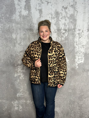 Quilted Leopard Jacket