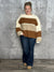 Camel/Taupe Colorblock Sweater (Small - 3X)