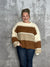 Camel/Taupe Colorblock Sweater (Small - 3X)