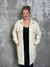 Long Soft Brushed Ribbed Shacket - Cream