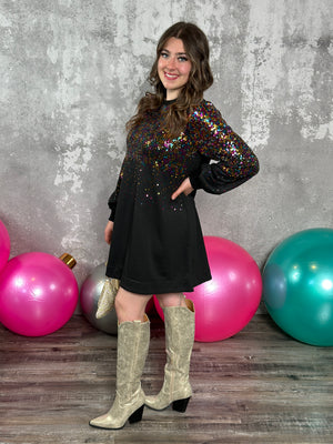 Confetti Party Sweatshirt Dress