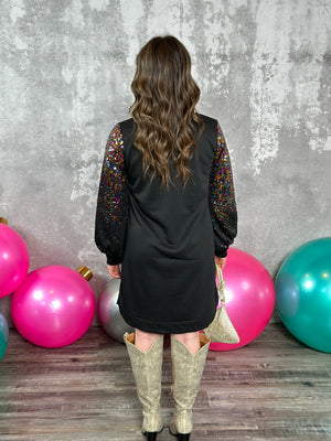 Confetti Party Sweatshirt Dress