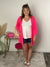 The Wrinkle Free Button Detail Cardigan - Neon Pink (Small - 3X)