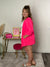 The Wrinkle Free Button Detail Cardigan - Neon Pink (Small - 3X)