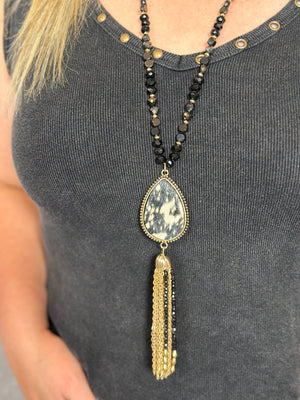 Brindle Tassel Necklace