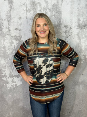 Serape Pumpkin Top RESTOCK (Small - XL) - FINAL SALE