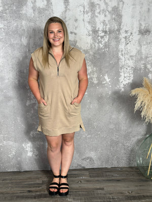 The Mineral Wash Marley Dress - Sand