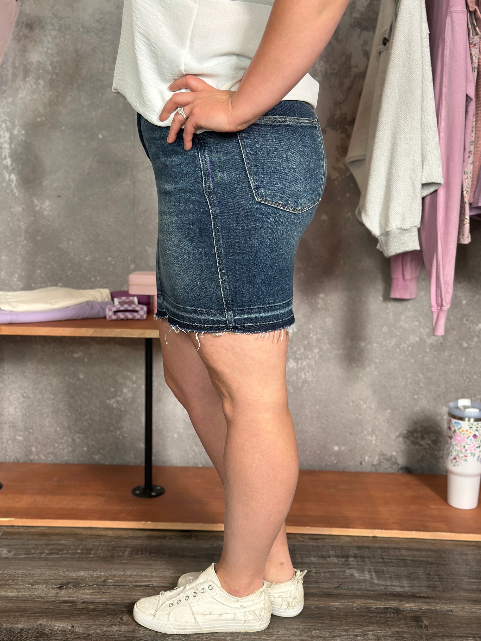 Judy Blue Tummy Control Denim Skirt (S - 3X)