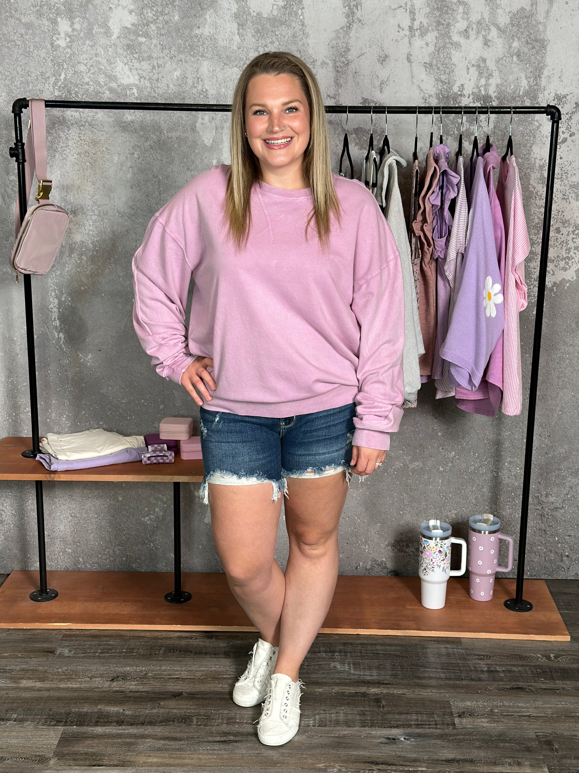 Mineral Wash Blush Long Sleeve