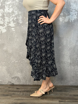 Navy Maxi High Low Skirt (RESTOCK)