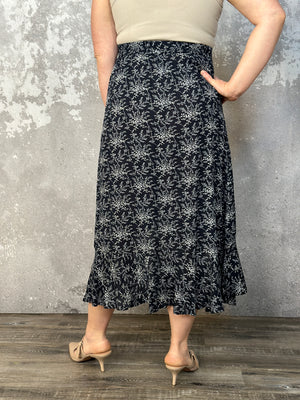 Navy Maxi High Low Skirt (RESTOCK)