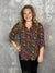 The Wrinkle Free Lizzie Top - Black Multi Fall Floral #1 (Small - 3X)