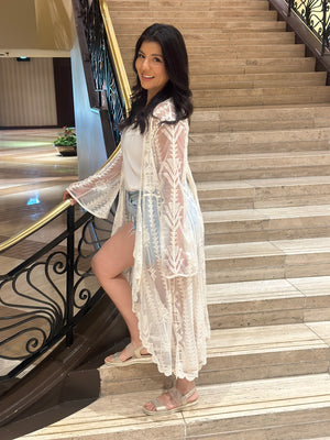 Ivory Lace Kimono