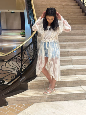 Ivory Lace Kimono