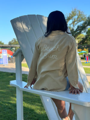 Beach Bum Gauze Button Up Top