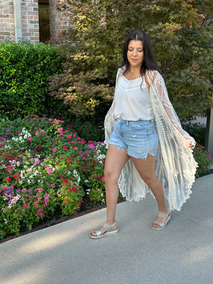 Ivory Lace Kimono