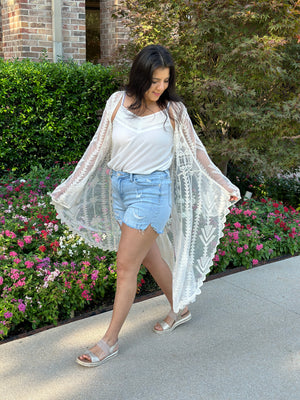 Ivory Lace Kimono