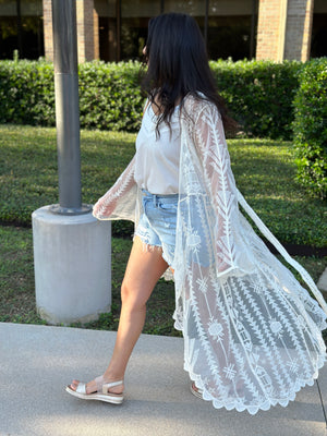 Ivory Lace Kimono