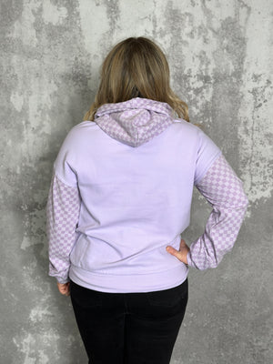 Ampersand Avenue Performance Fleece   University Hoodie - Checked Out Purple