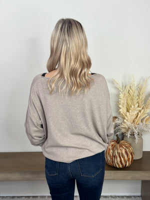 The Dreamer Boatneck Sweater - Heather Mocha