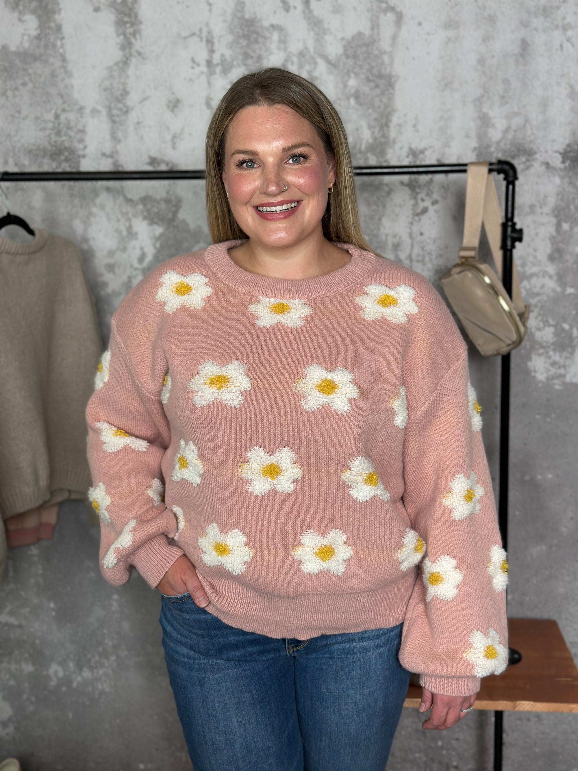 Darlin' Daisy Sweater - Blush