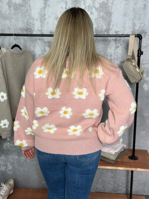 Darlin' Daisy Sweater - Blush