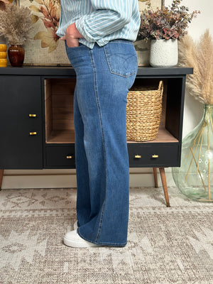 Judy Blue Retro Wide Leg Tummy Control Jean (sizes 0/24-20W)