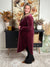 Velvet Duster/Dress - Wine