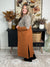 Camel and Leopard Longline Cardigan (Small - 3X)