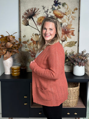 Textured Apricot Cardigan