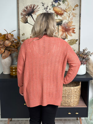 Textured Apricot Cardigan