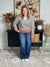 Stripe Sweatshirt with Rust Trim