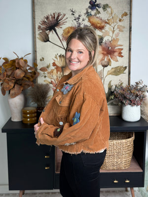 Camel Cord Flower Power Jacket