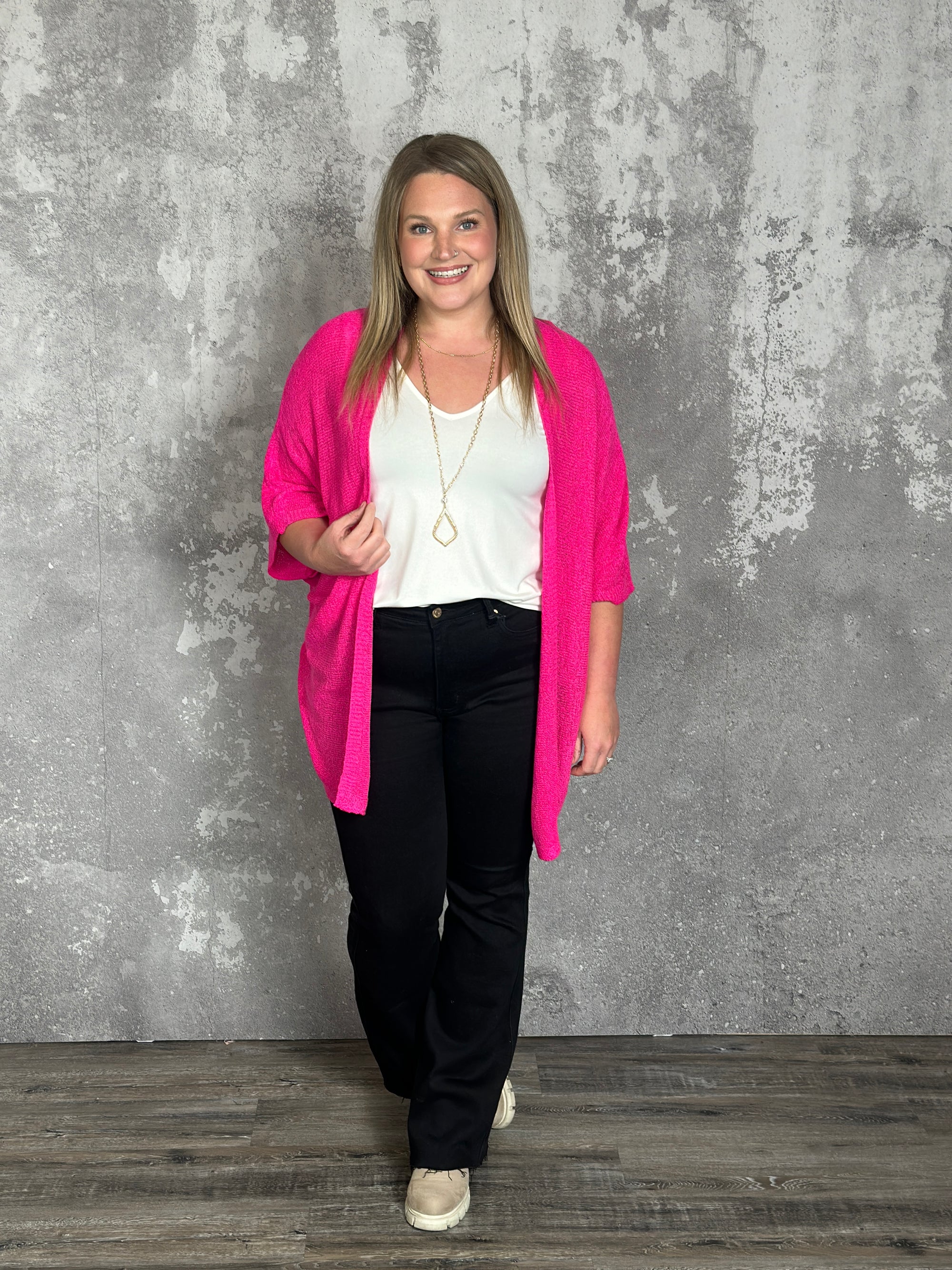 Short Sleeve Stunner Cardigan - Pink