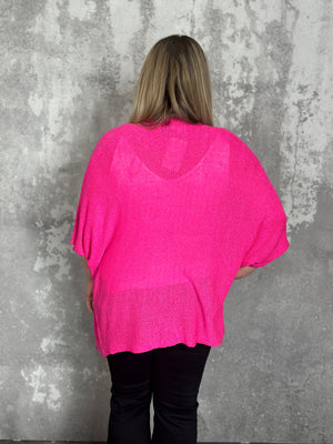 Short Sleeve Stunner Cardigan - Pink