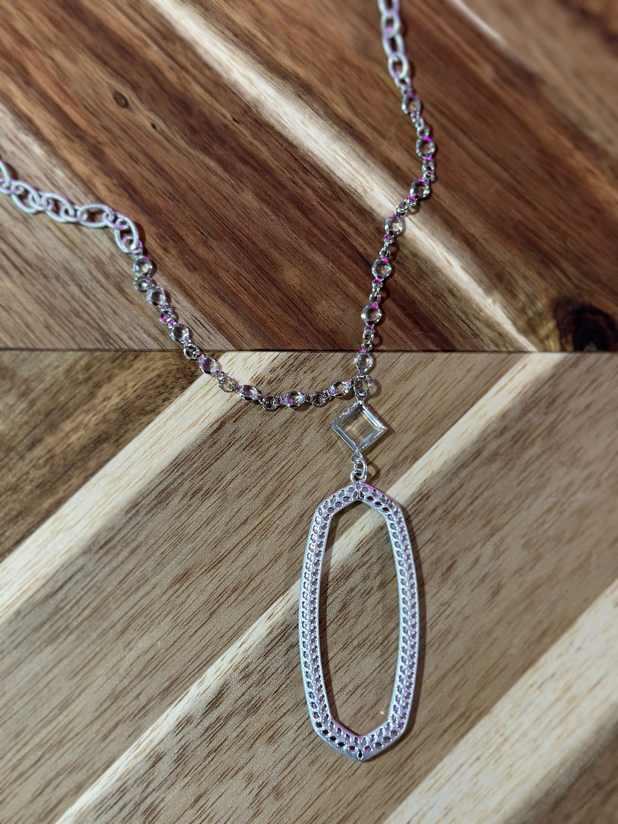 Long Statement Necklace - Silver