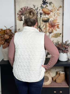 Ivory Quilted Vest