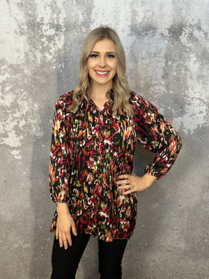 Falling Leaves Blouse (Small - 3X) - FINAL SALE